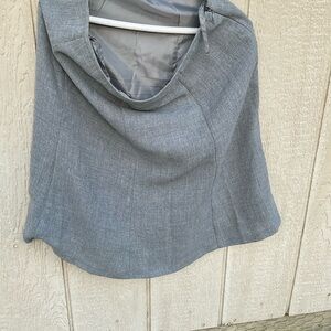 Gray Sleeveless Cowl Neck Top